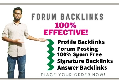 150+ Complete Forum Backlinks Includes Profile-Signature-Posting From High Authority Websites