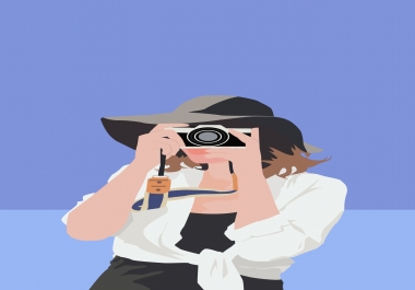 I will draw a minimalist vector portrait from your photo in one day