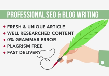 I will create high quality SEO content or articles