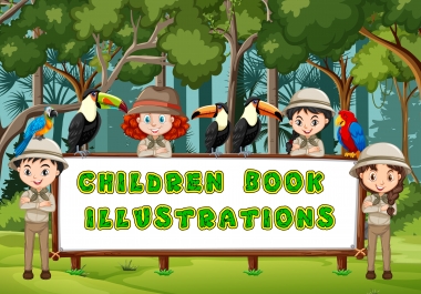 I will draw awesome children book illustrations in your requirment