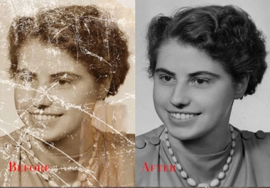 I will do old damaged photo repair and restoration in 2 hours