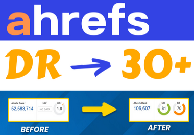 Increase Ahrefs DR 0 to 30+ Domain Rating Ahrefs