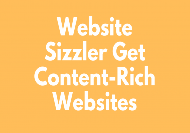 Website Sizzler for Developing Content Rich Websites