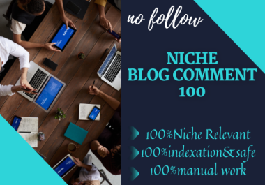 I will create 100 niche relevant nofollow blogcomment backlinks