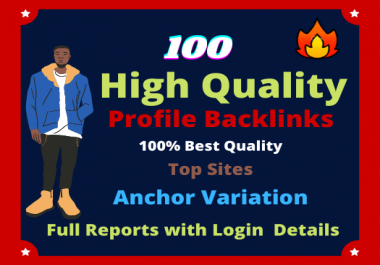 100 HQ Do Follow profile creation backlinks