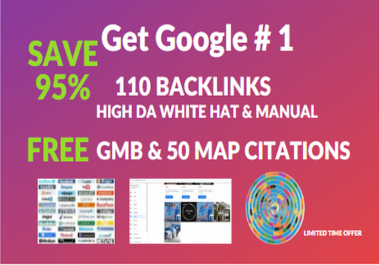 I will Provide 110 SEO backlinks with high DA white-hat and no spam
