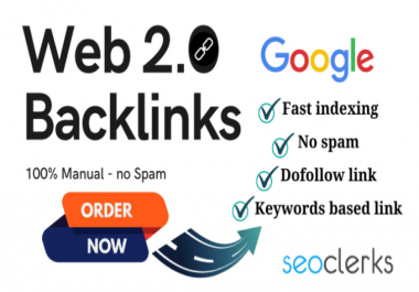 I will create manually web 2 0 backlink for your website