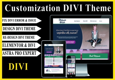 I will attractively design responsive wordpress website by divi theme,  divi builder