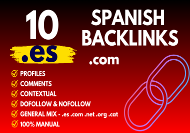 10 Spanish profiles backlinks high domain authority SEO backlinks