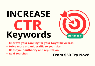 Increase CTR keywords Google with real organic traffic for search console