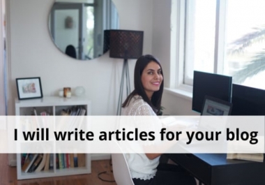 I will write articles for your blog Within 2 days