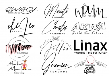 i will design a professional signature handwritten logo for your business