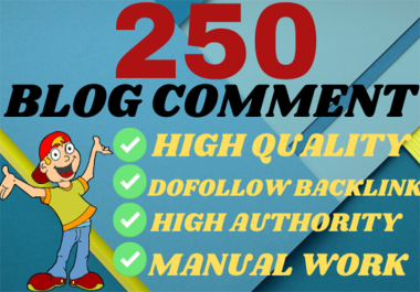 I Will Create Manual 250 Blog comment SEO High Authority