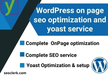 WordPress on page SEO optimization and yoast service
