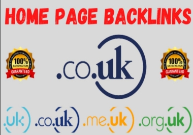 I will creat your home page Seo co uk backlinks