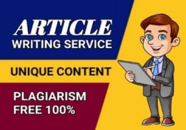I will Write articles/blogs for you