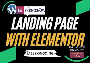 I will design wordpress landing page and responsive with elementor pro