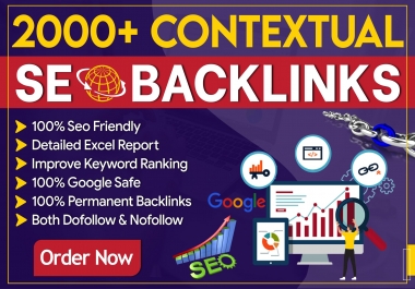 We will 2000 high quality seo contextual dofollow backlinks