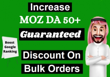 I will increase domain authority increase moz da 50