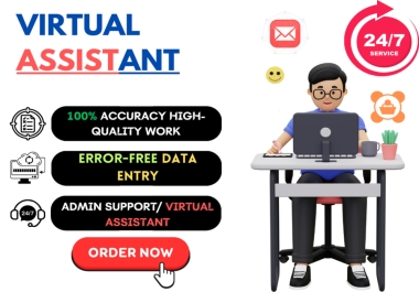 I will be your professional virtual assistant for data entry,Excel,web research and lead generation