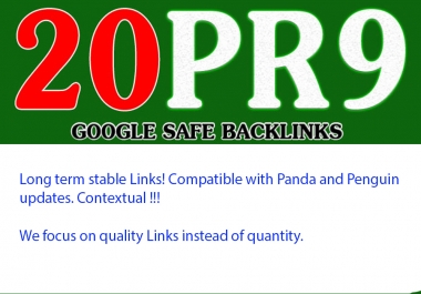 Build 20 PR9 + high rank SEO backlinks DA 70+