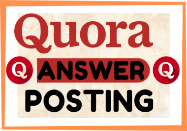 Create 5 quora answer postig with high quality backlinks