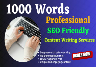 I will do SEO article writing,  blog post writing or content writing Service