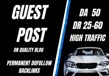 High da guest post on quality auto blog DA 32