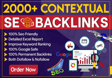 Build 1000 high quality seo contextual dofollow backlinks