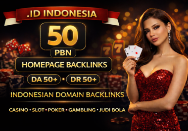 I wil 50. id Indonesia google no one high dr homepage permanent slot,  poker sites backlinks