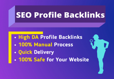 I will create 100 SEO profile backlinks on high authority websites