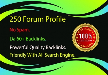 I Will Do 250 High Authority Do-follow Forum Profile Backlinks