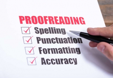 I will proofread and edit on any word document