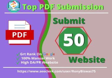 Manual PDF Submission on top 50 Document Sharing Sites