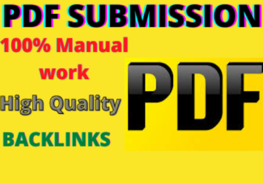 I'll create Manually 60 PDF submission on high authority Do Follow backlinks