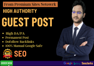I will Provide 40 SEO backlinks through high da guest posts high authority link building