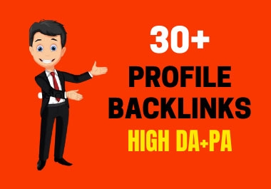 I will manually create 30 pr9 authority SEO profile backlinks