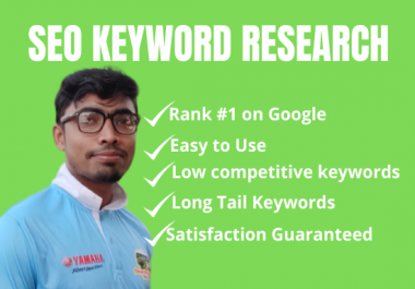 I will do seo keyword research and competitor analysis with on page seo