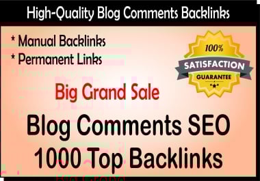 I Will Provide 1000 SEO Blog Comment Backlinks Low Spam Fast Index