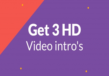 I will create 3 HD logo video intros