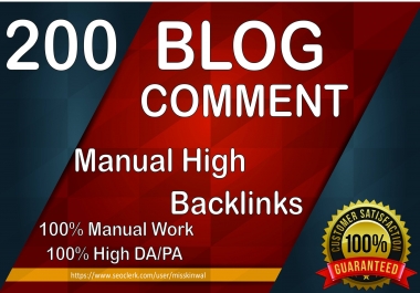 I will do 200 unique domain dofollow Blog comments backlinks