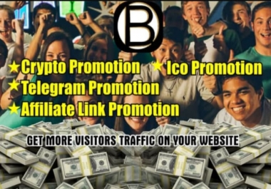 I will bring quality crypto traffic,  ico promotion,  bitcoin leads