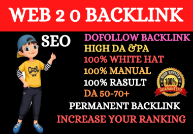 I will build web 2 0 backlinks 30+ site high DA PA for 5