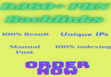 Get 40 High Quality DA 60+ Permanent HomePage PBN Links