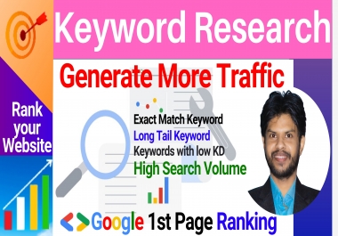 Keyword Research I will find 10 Long Tail Keyword to Generate more Traffic for your website