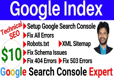The Best On Page SEO,  Technical SEO,  Google Index,  Google Search Console Services