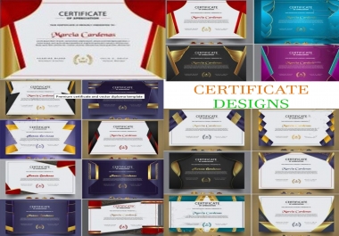 Creative premium certificate and vector diploma template, Editing certificate