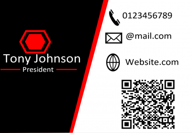 I will do business card design with a custom QR code for your business