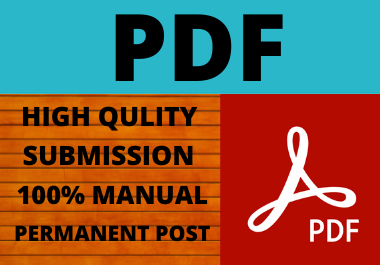 75 dofollow PDF Submission on High Authority Low Spam Score Website & Permanen Backlinks