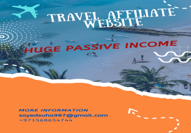 I will design a travel affiliate website to make money online